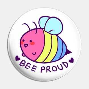 BEE proud: pansexual flag Pin