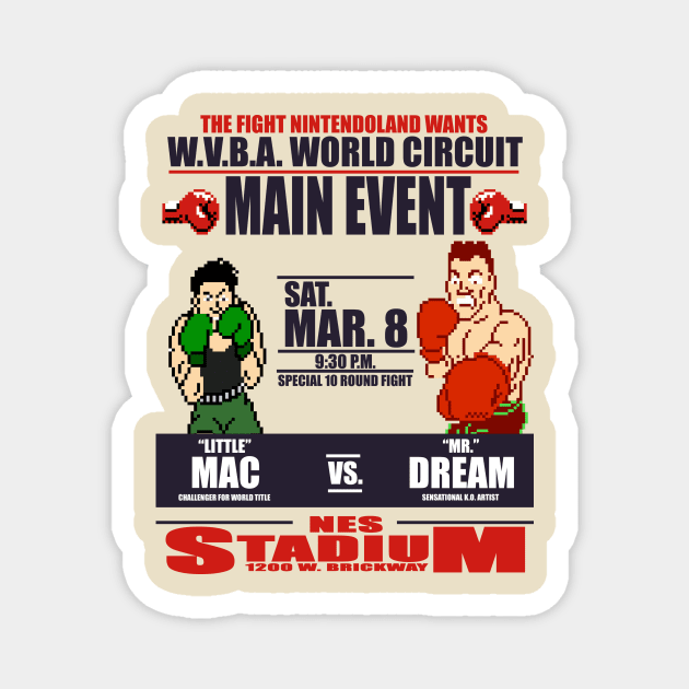 Punch Out!!! Fight Night Magnet by mattographer