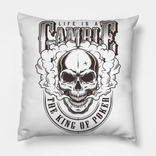 gambler skull Pillow