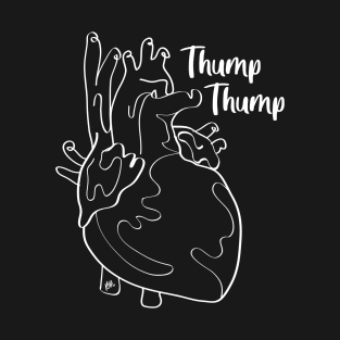 Thump Thump Simple Line Art T-Shirt