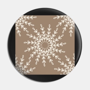 Foliage Pinwheel in soft coll brown and cream Pin