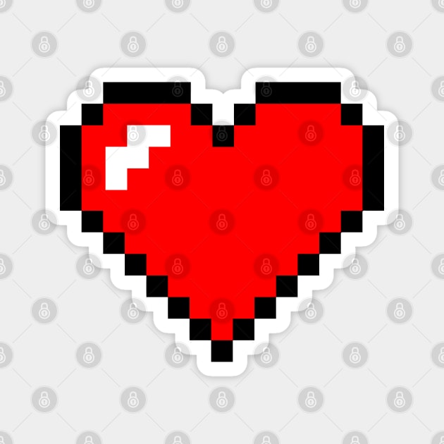 8bit heart Magnet by OneBigPixel