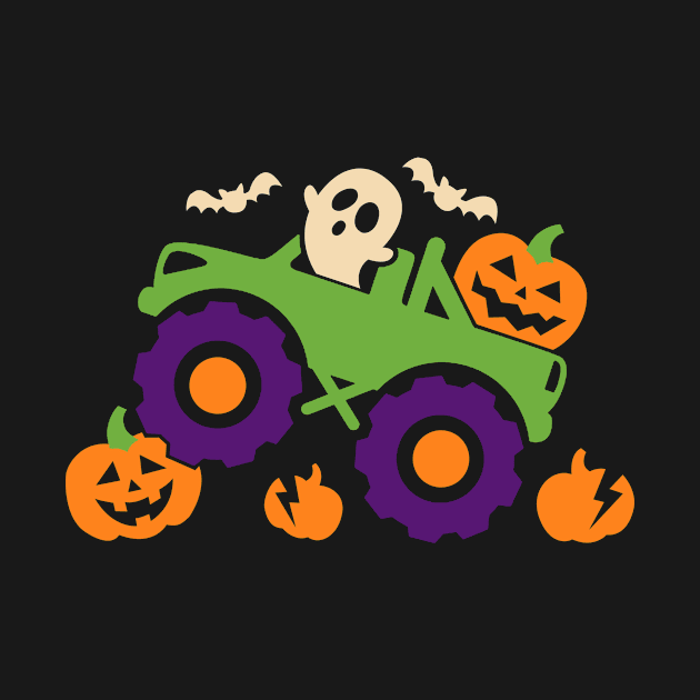 Pumpkin Monster Truck Gift Boys Halloween by McphersonHaynesnob2l