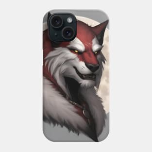 werewolf fantasy art red Phone Case