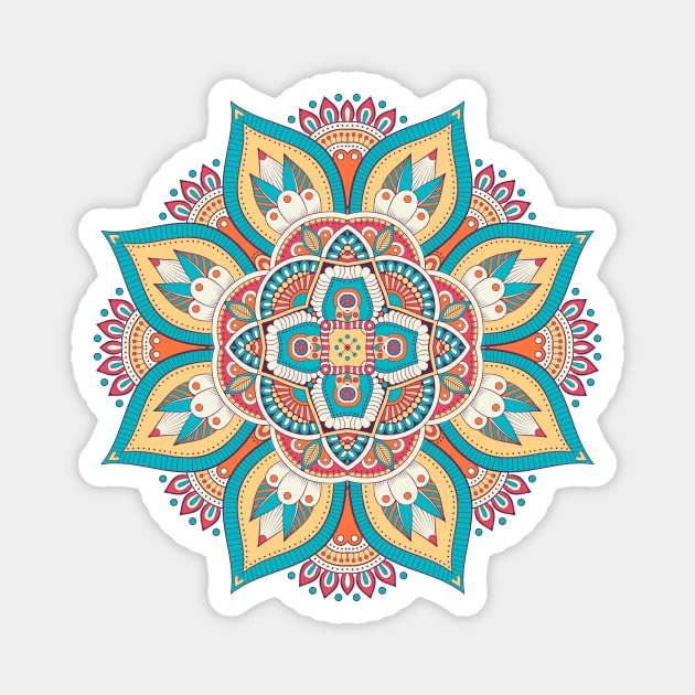 mandala-design, mandala-art, geometric, abstract, mandala and spirituality, colorful, rainbow, mandala pattern, mandala flower patterns, Flower Mandala ,Spirituality Magnet by Utopia Shop