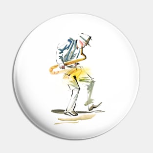 Saxophonist Player Musician Drawing Pin