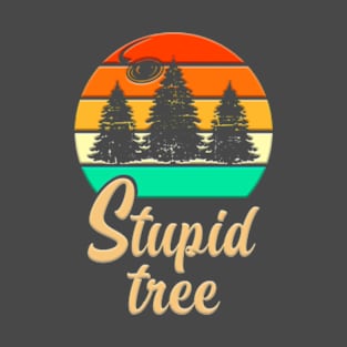 Stupid Tree Disc Golf for Men Funny Retro T-Shirt