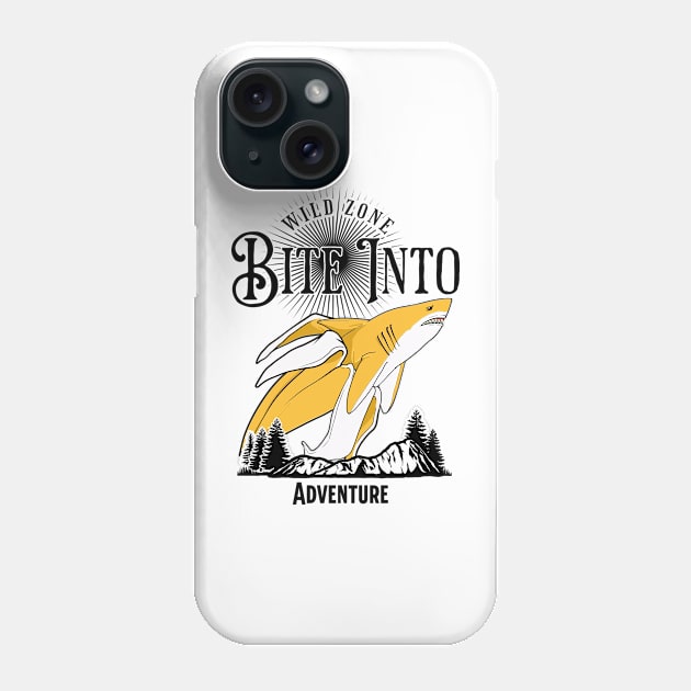 Bite Into Wild Zone - Adventurous Shark Phone Case by teweshirt