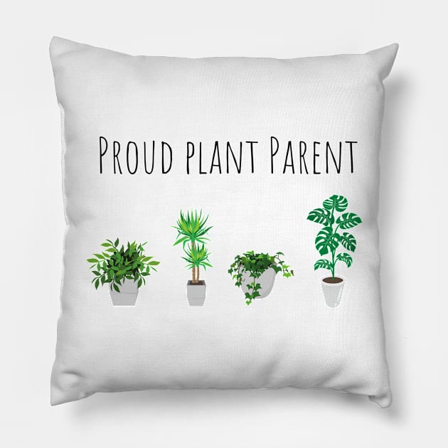 Proud Plant Parent Pillow by nerdyandnatural