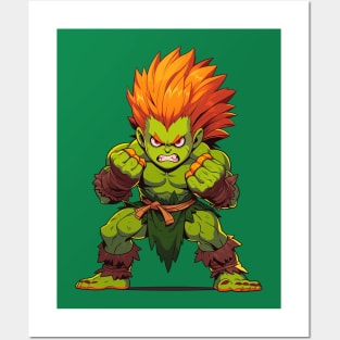 Super Street Fighter 4 Game Blanka Fabric Wall Scroll Poster (21x16) Inches  : : Home & Kitchen