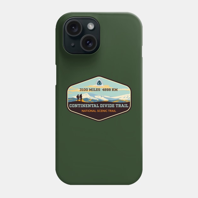 Continental Divide Trail - New Mexico Colorado Wyoming Idaho Montana - trail hiking badge Phone Case by TGKelly