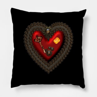 Awesome celtic steampunk heart Pillow