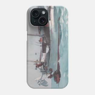 Taking on Wet Provisions (Schooner Marked Newport, K. W.) by Winslow Homer Phone Case