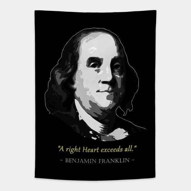 Benjamin Franklin Quote Tapestry by Nerd_art