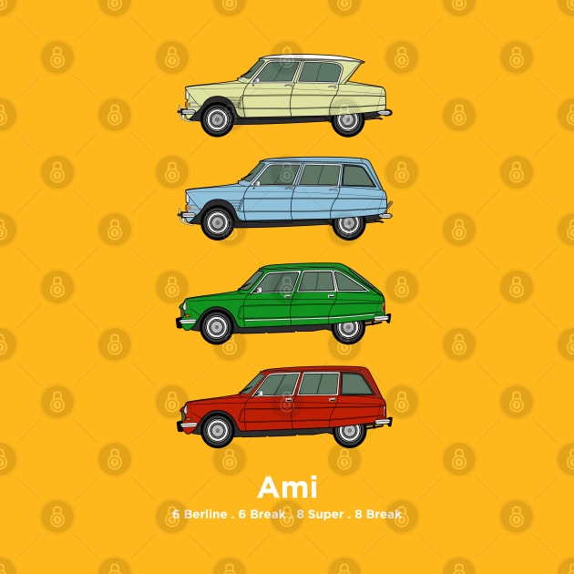 Ami 6 and Ami 8 classic car collection by RJW Autographics