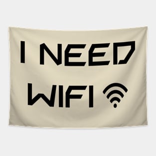 I need Wifi black text Tapestry