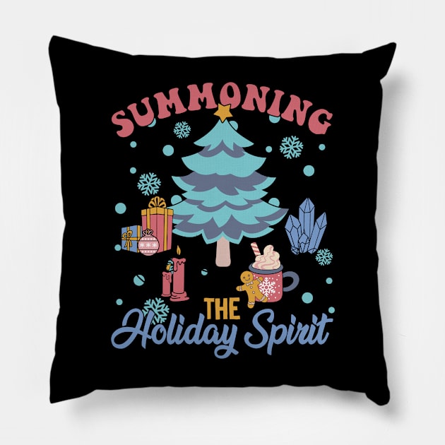 Summoning Holiday Spirit Pillow by MZeeDesigns