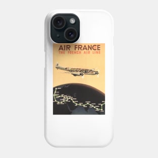 AIR FRANCE The French Air Line Advertisement Vintage Travel Phone Case