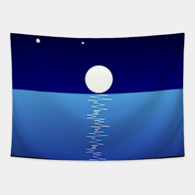 BY THE MOON, LAKE, BRIGHTNESS OF THE MOON, STARRY SKY Tapestry by RENAN1989