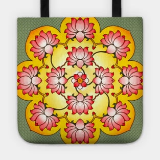 Lotus mandala Tote