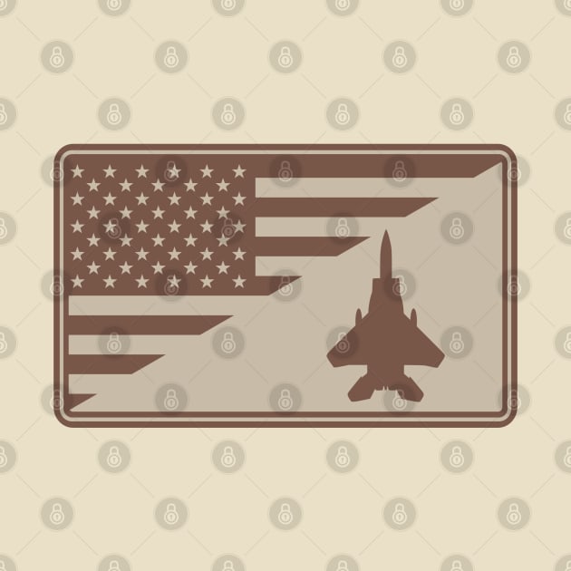 F-15 Eagle US Flag Patch (desert subdued) by TCP