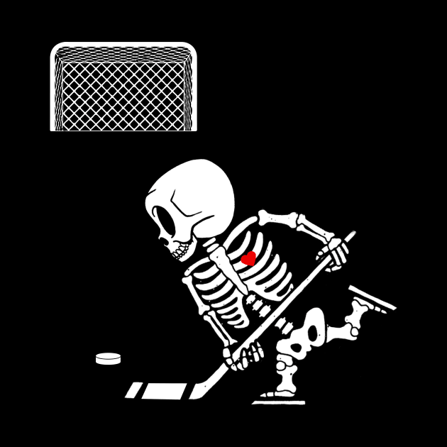 hockey skeleton halloween by ChristianCrecenzio