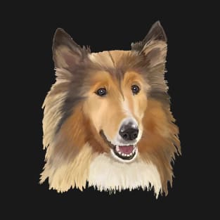 Collie on Black Background T-Shirt