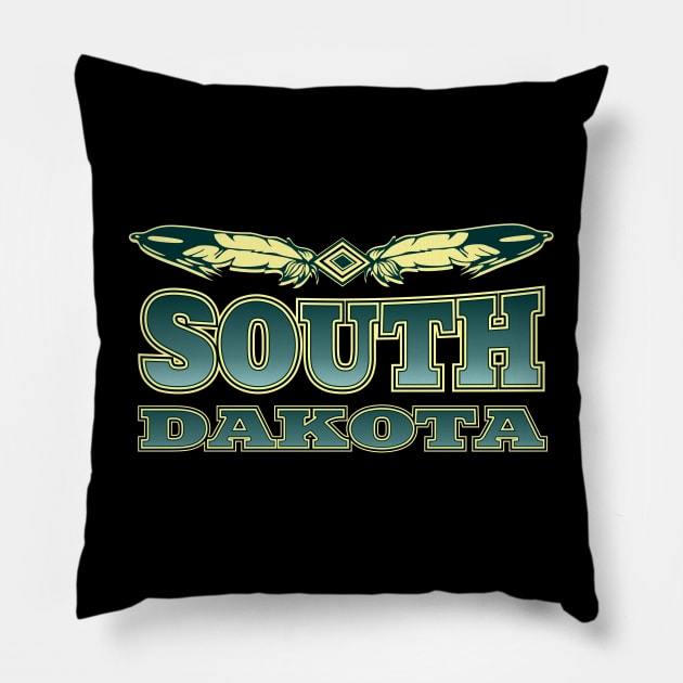 South Dakota (Native American State) Pillow by MagicEyeOnly