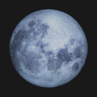 blue full moon up close photo NASA T-Shirt