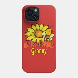 Unbelievable Granny Sunflowers and Bees Phone Case