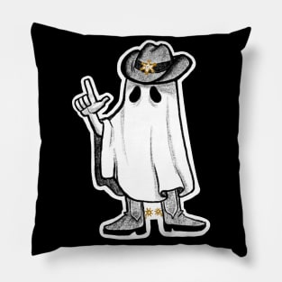 Merle the cowboy ghost Pillow