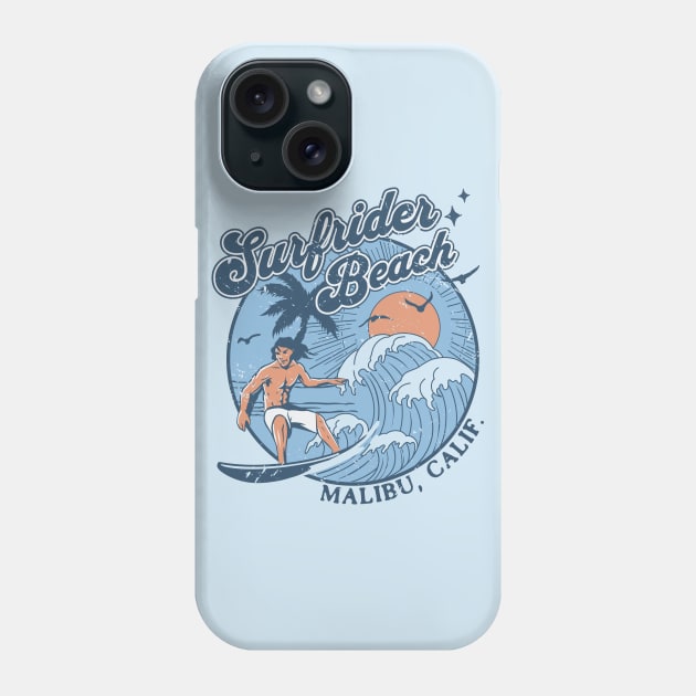 1970s Vintage Surfing Surfrider Malibu, Cali Retro Sunset // Old School Surfer // Surf California Phone Case by Now Boarding