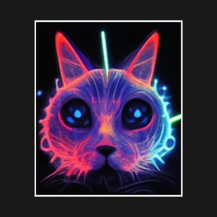 neon art cat T-Shirt