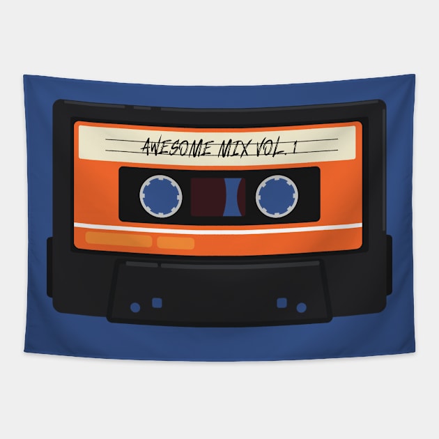 Awesome Mixtape. Vol. 1 Cassette Tape Retro Vintage Tapestry by waltzart