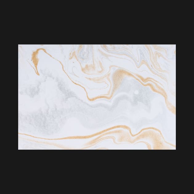 Elegant White & Gold Marble by NewburyBoutique