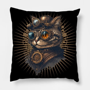 Steampunk Cat Pillow