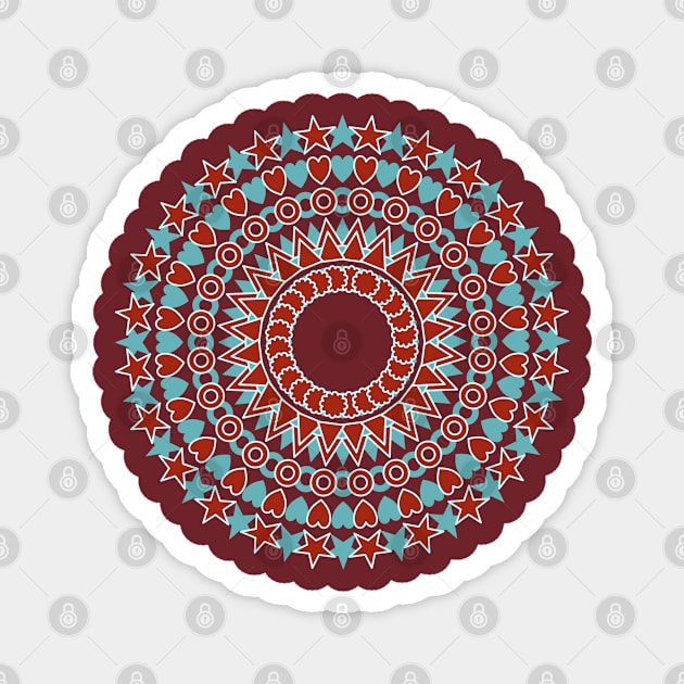 Holiday Mandala #redbubble #giftoriginal Magnet by Artskratch