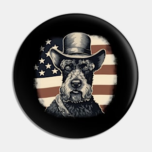 Kerry Blue Terrier 4th of July Pin