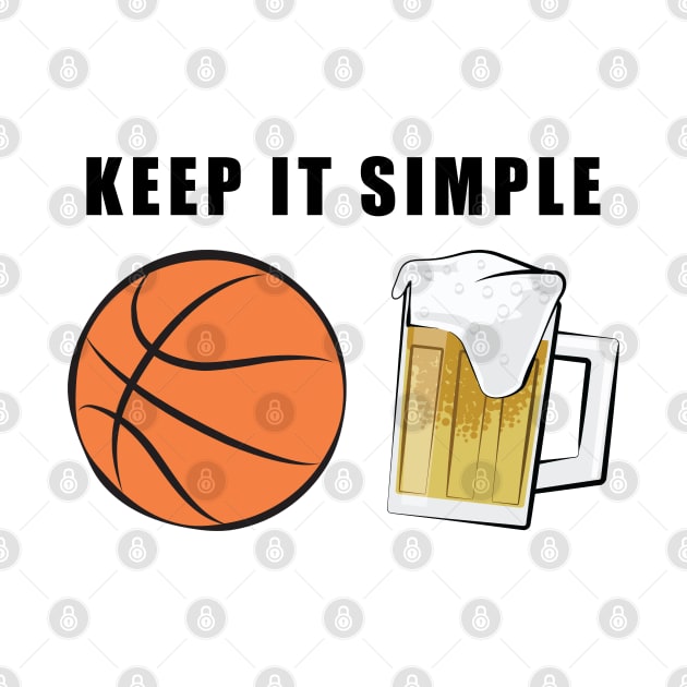Keep It Simple - Basketball and Beer by DesignWood-Sport