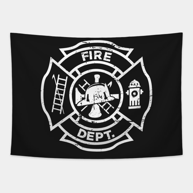 Firefighter Logo Tapestry by MeatMan