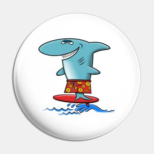 Do You Even Surf, Bro? Surfing Shark Pin
