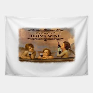 Cherubs Funny Wine - Renaissance Tapestry