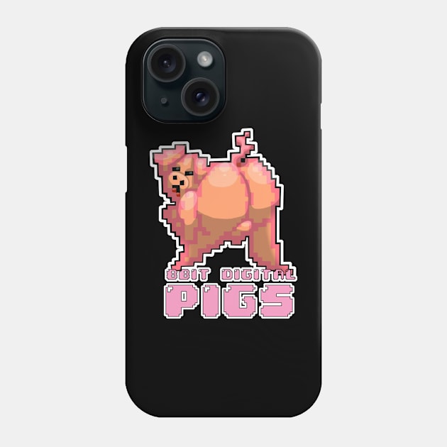 8 bit digital pigs Phone Case by yayzus