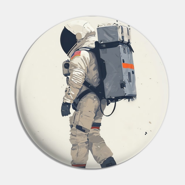 Astronaut Walk Pin by Pozter