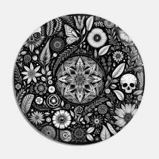 Dark Wicca Pattern 3 Pin