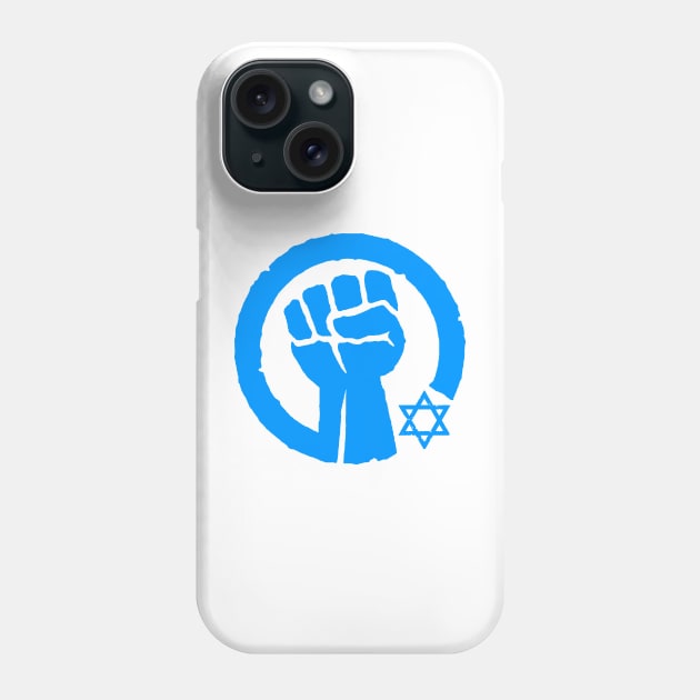 I stand with Israel - Solidarity Fist (bright blue white) Phone Case by Tainted