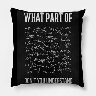 What Part Of Don't You Understand - funny Math Teacher Gift T-shirt Pillow