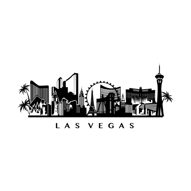 Las Vegas Skyline by Elenia Design