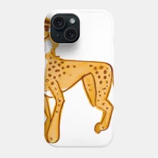 Cute Cheetah Drawing Phone Case