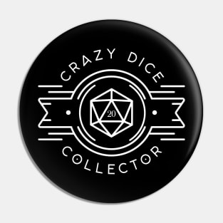 Crazy Dice Collector Polyhedral Dice Set Tabletop RPG Pin